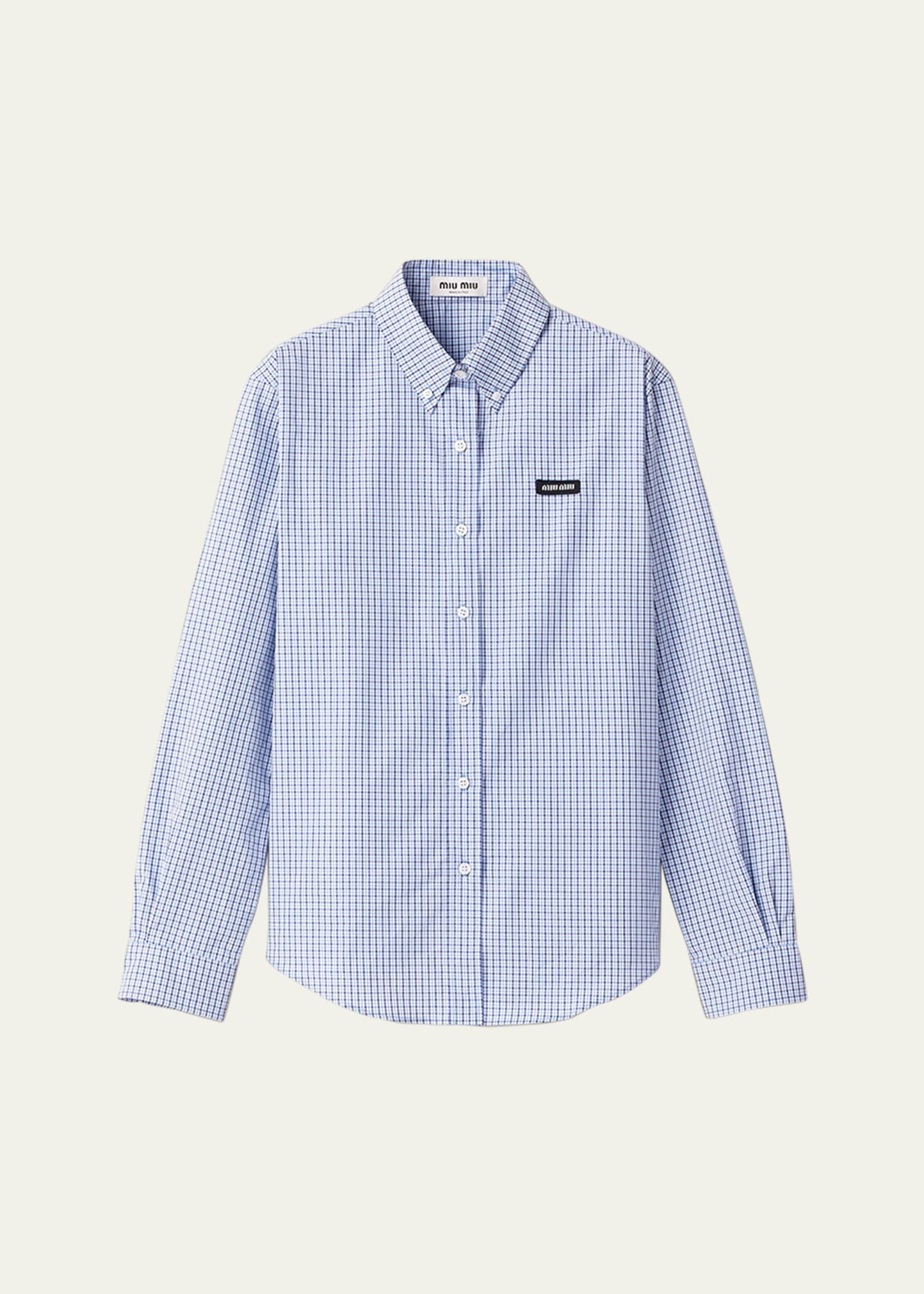 Check Long-Sleeve Button-Down Shirt - 1