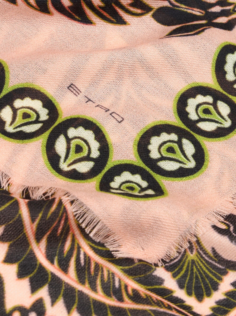 PRINTED CASHMERE AND SILK SCARF - 3
