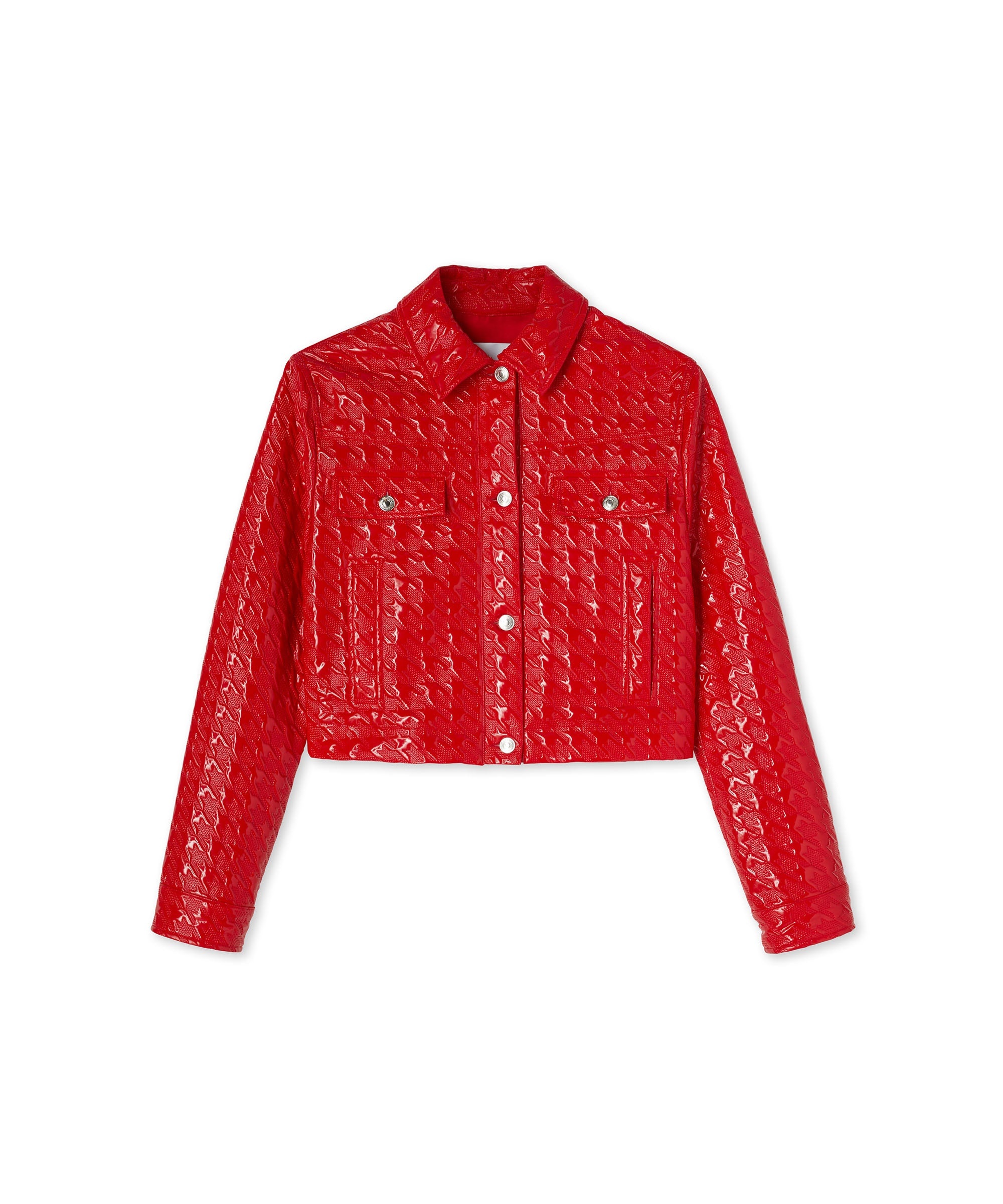 Jacket with "Embossed Houndstooth Check Vinyl" - 1