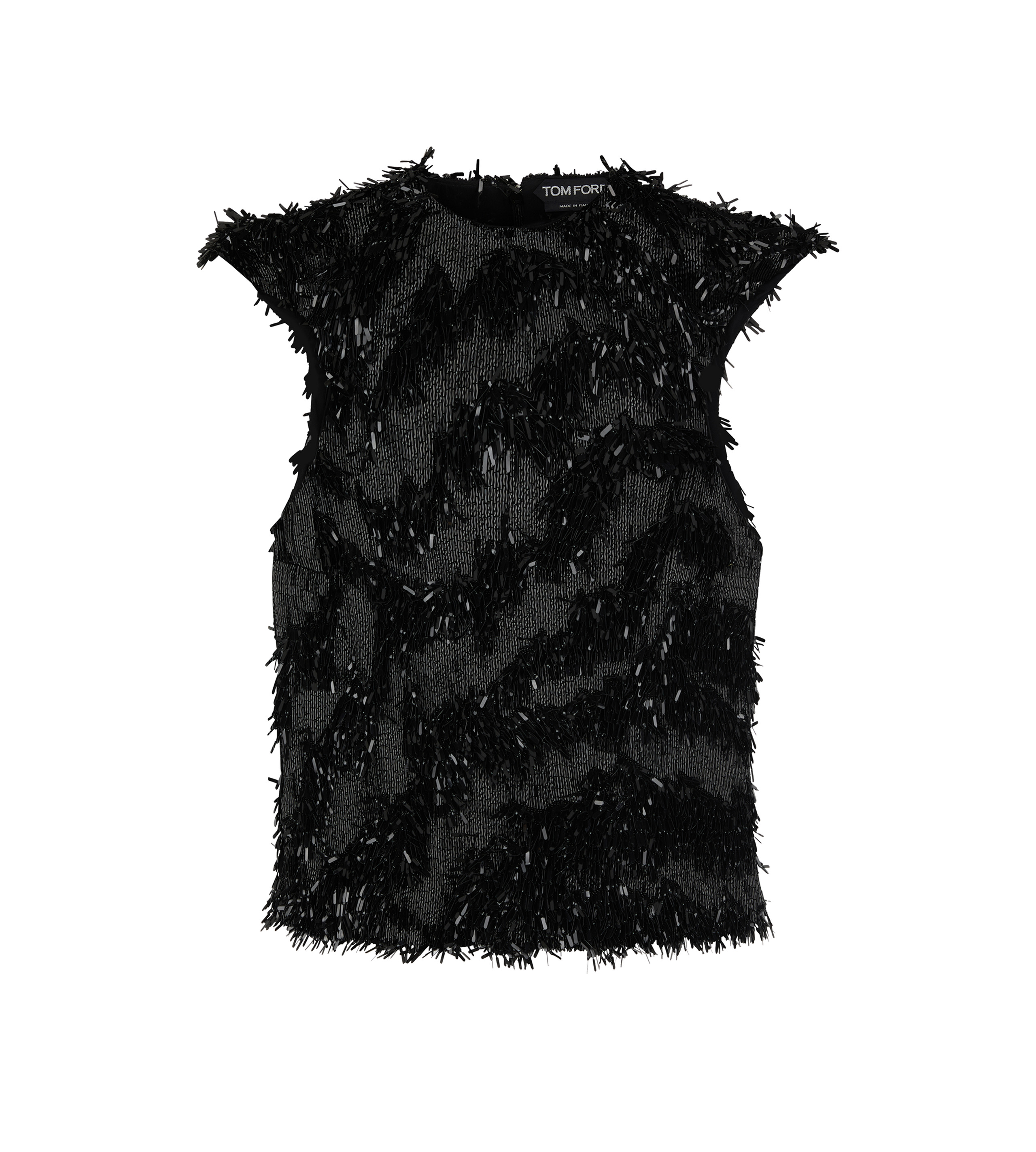 ZEBRA EMBROIDERED EVENING TOP - 1