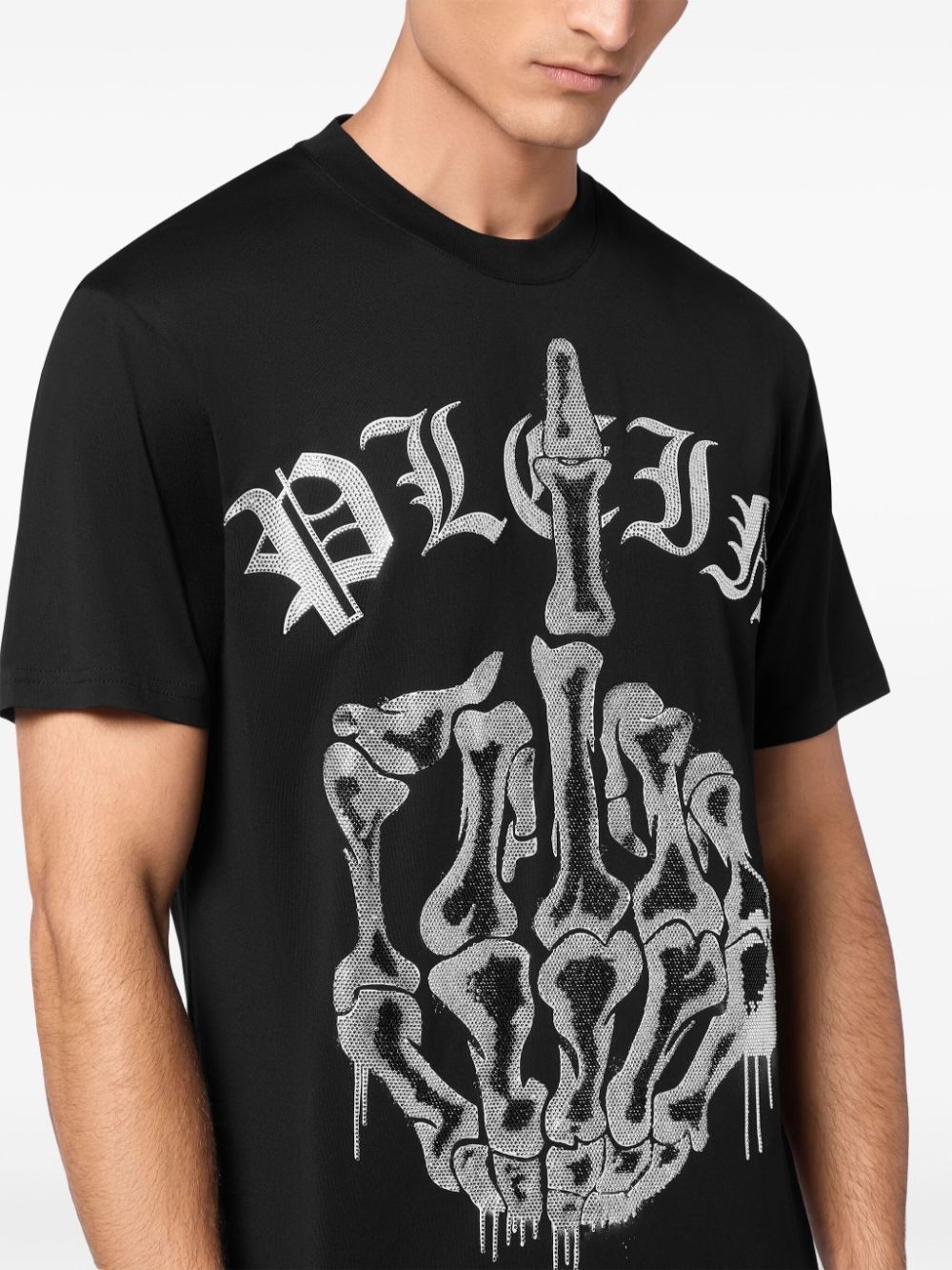 rhinestone-embellished cotton t-shirt - 5
