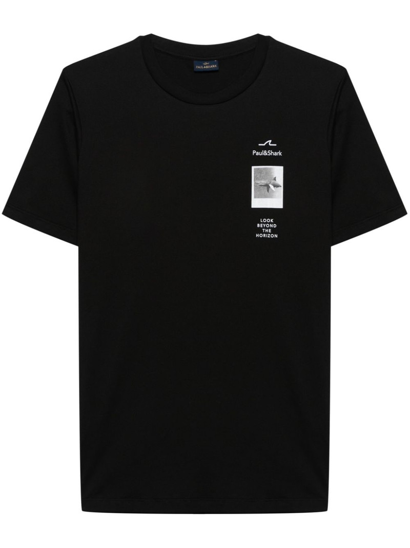 logo-print cotton T-shirt 1