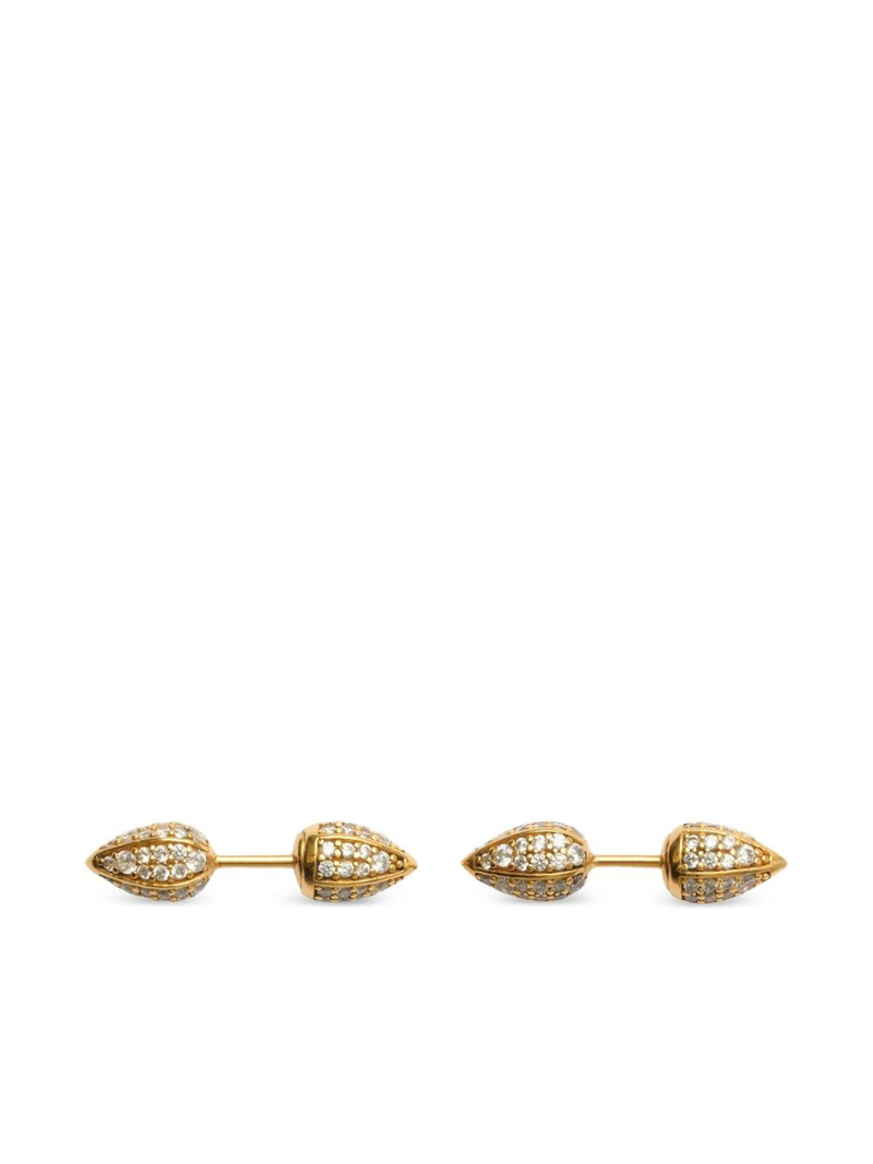 Small Spear pavé-set earrings 1