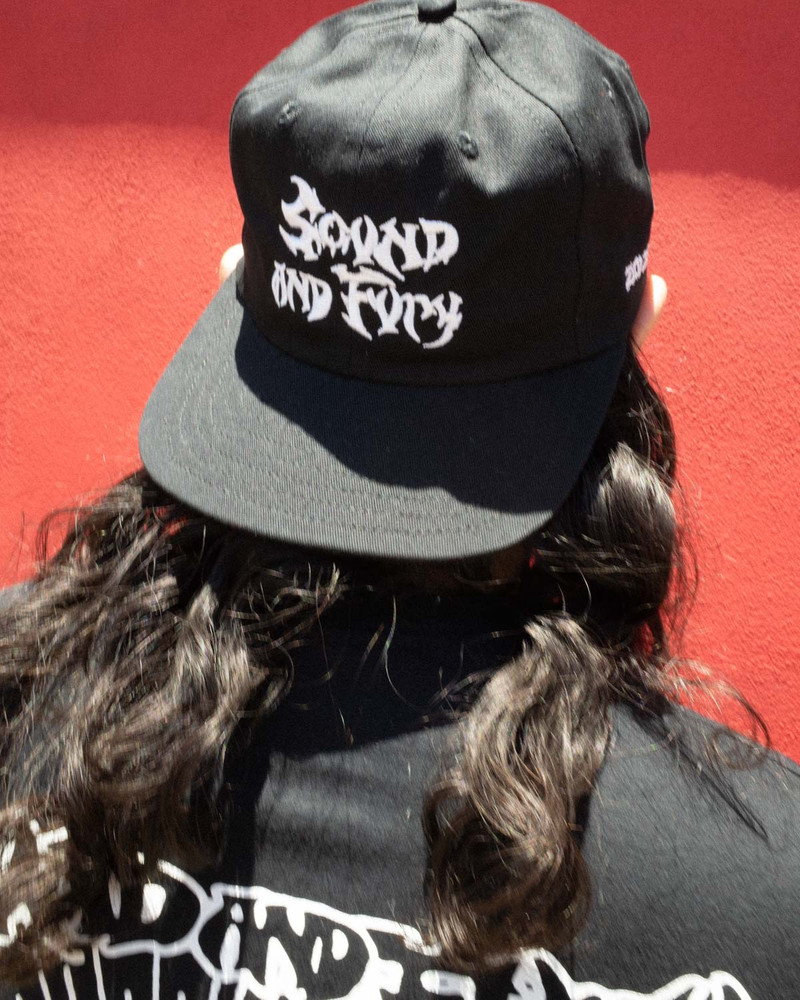 BRAIN DEAD Sound & Fury 2025 6 Panel Hat - Black outlook