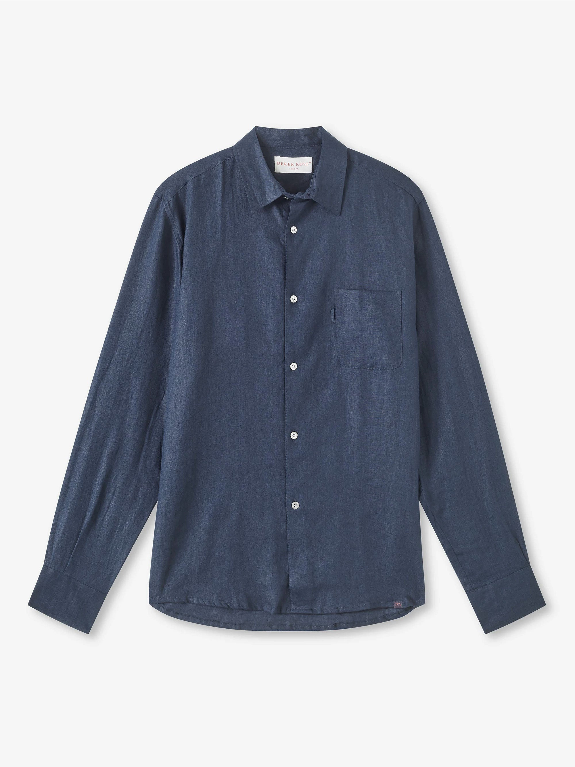 Men's Shirt Monaco 2 Linen Navy - 2