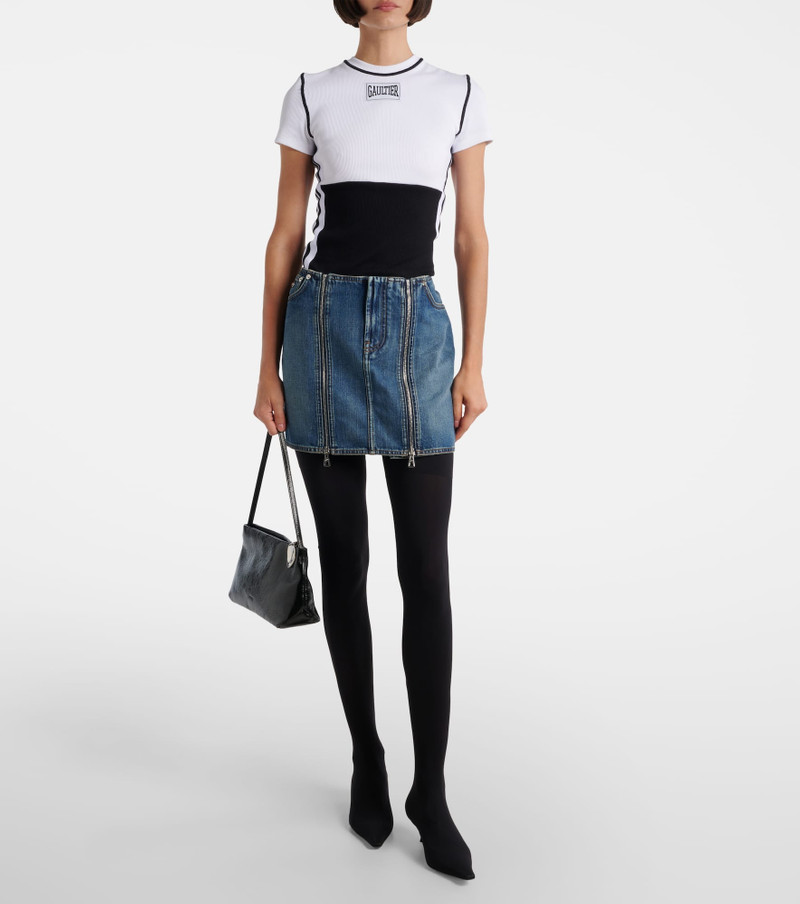 Jean Paul Gaultier Denim miniskirt outlook