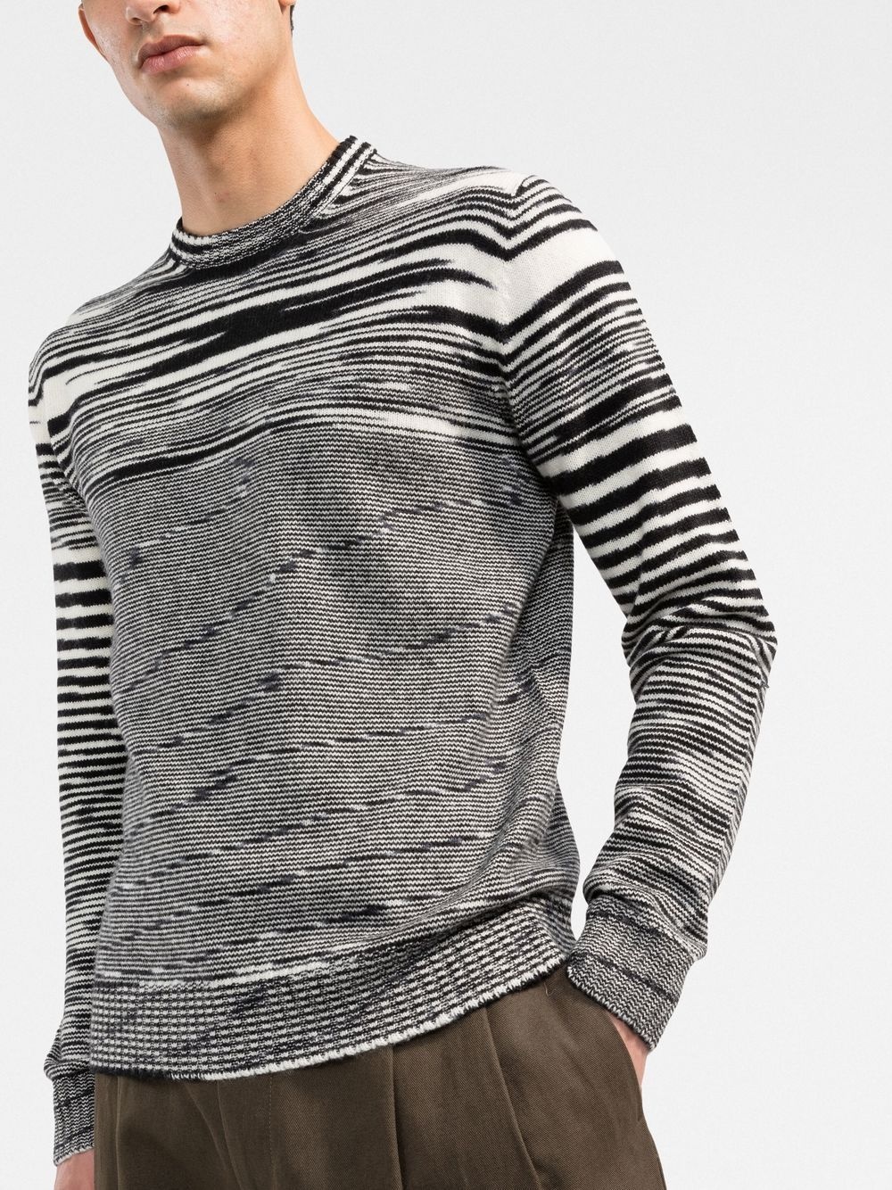 fine-knit crew-neck jumper - 3