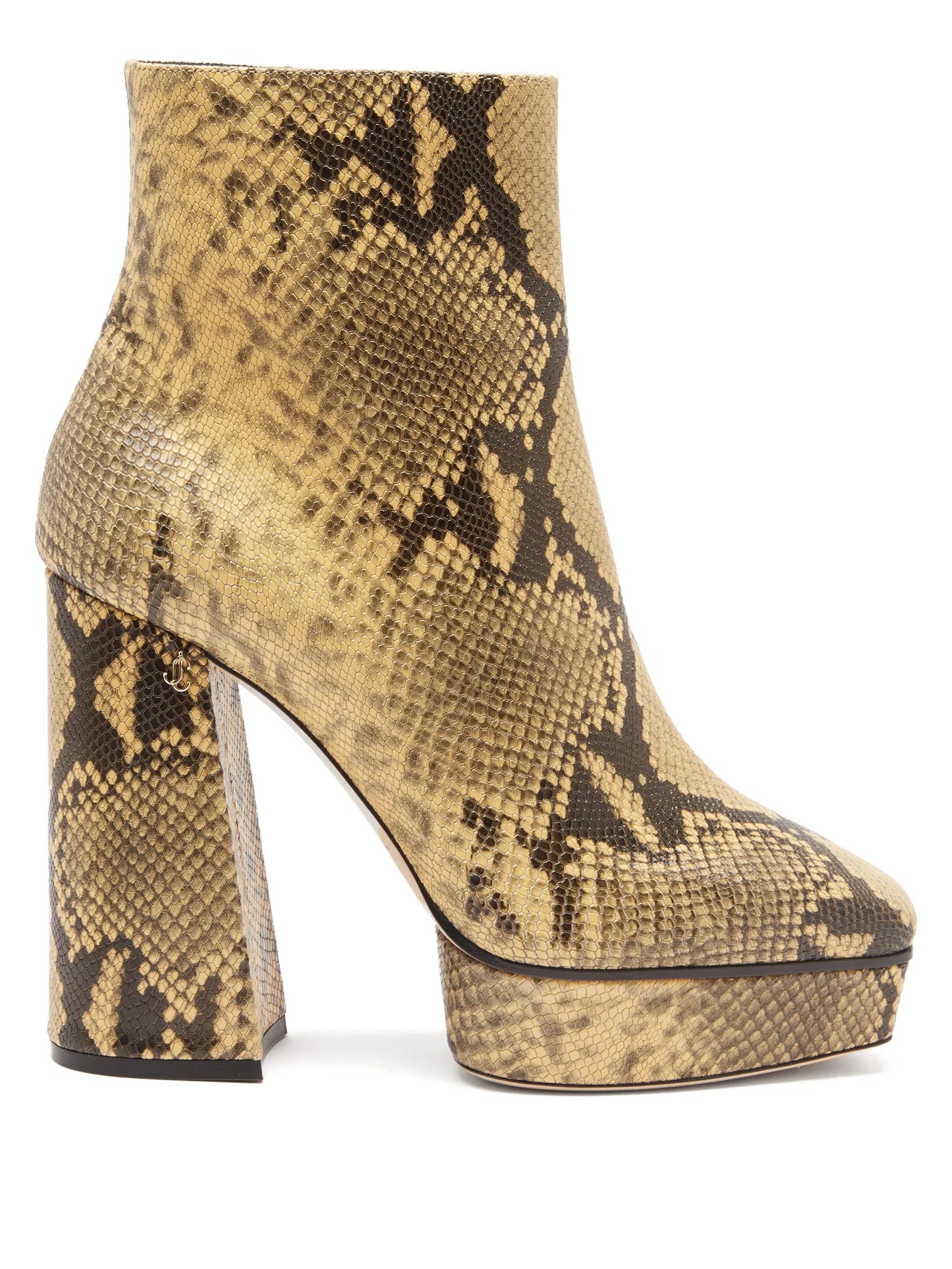 Bryn 125 python-effect leather boots - 1