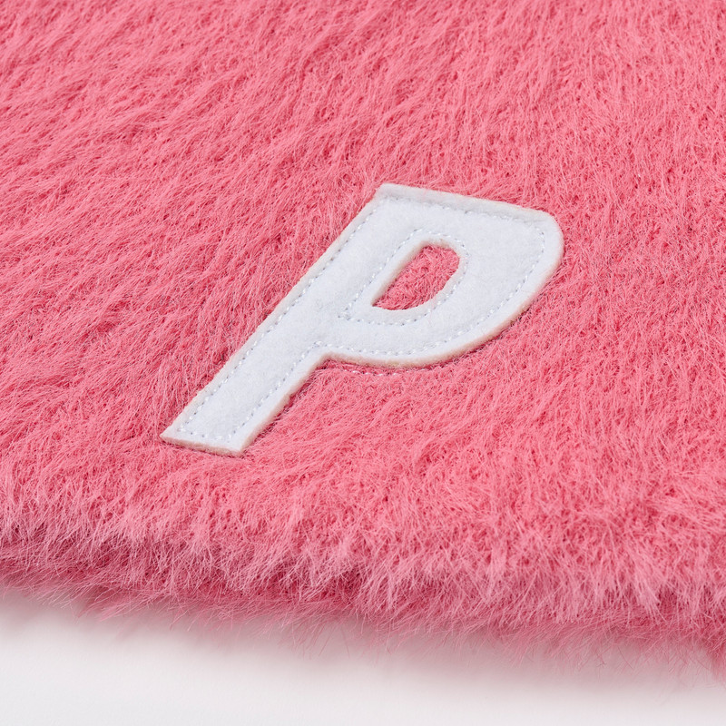 FAUX MOHAIR P NEIN CUFF BEANIE POSH PINK 3