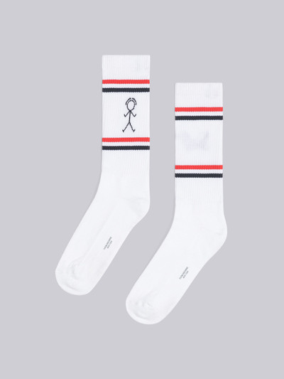 Thom Browne Cotton Mr. Thom And Hector Athletic Mid Calf Socks outlook