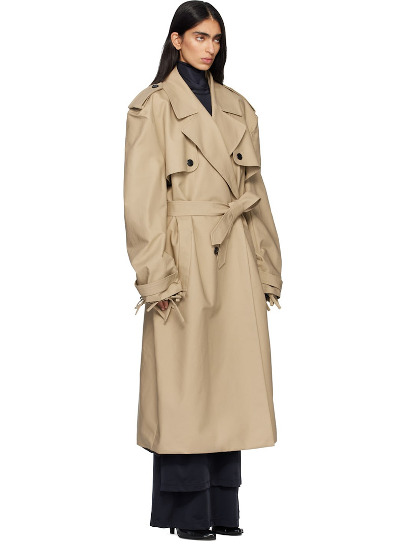 Beige Cover Trench Coat 2