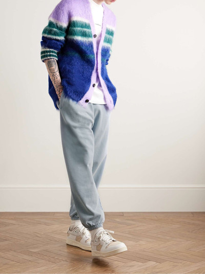 Acne Studios Tapered Logo-Appliquéd Cotton-Jersey Sweatpants outlook