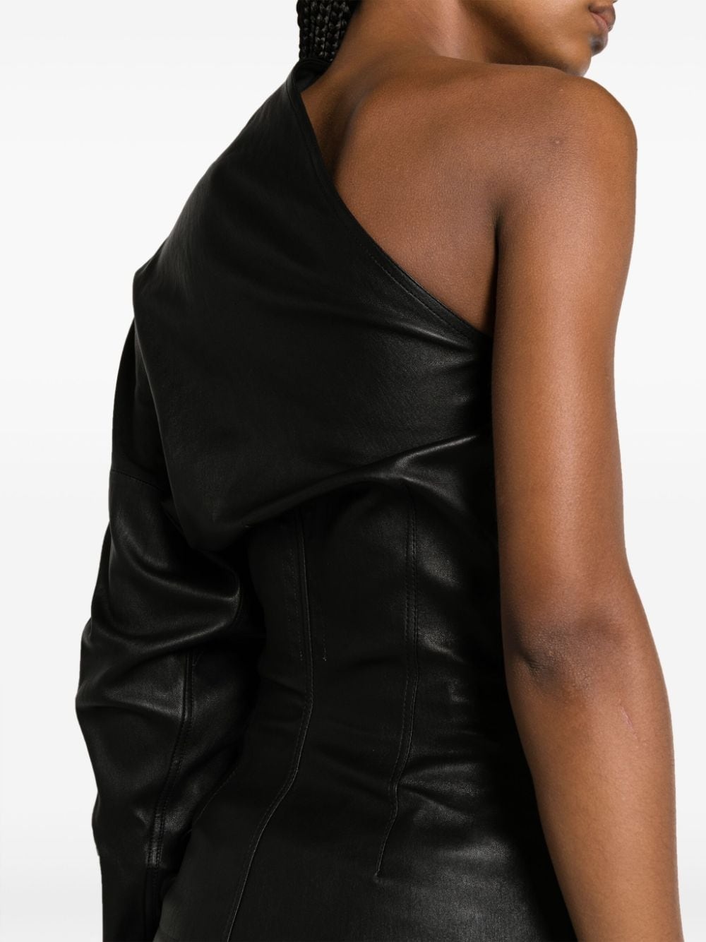 Luxor one-shoulder leather top - 5