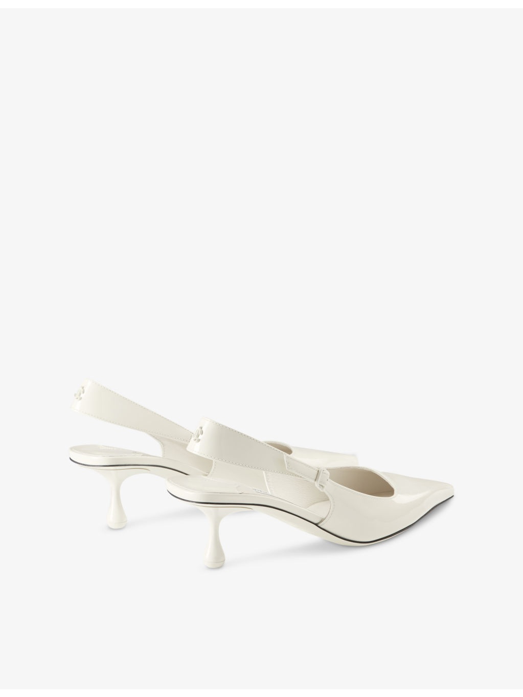 Amel pointed-toe sling-back patent-leather heeled courts - 4