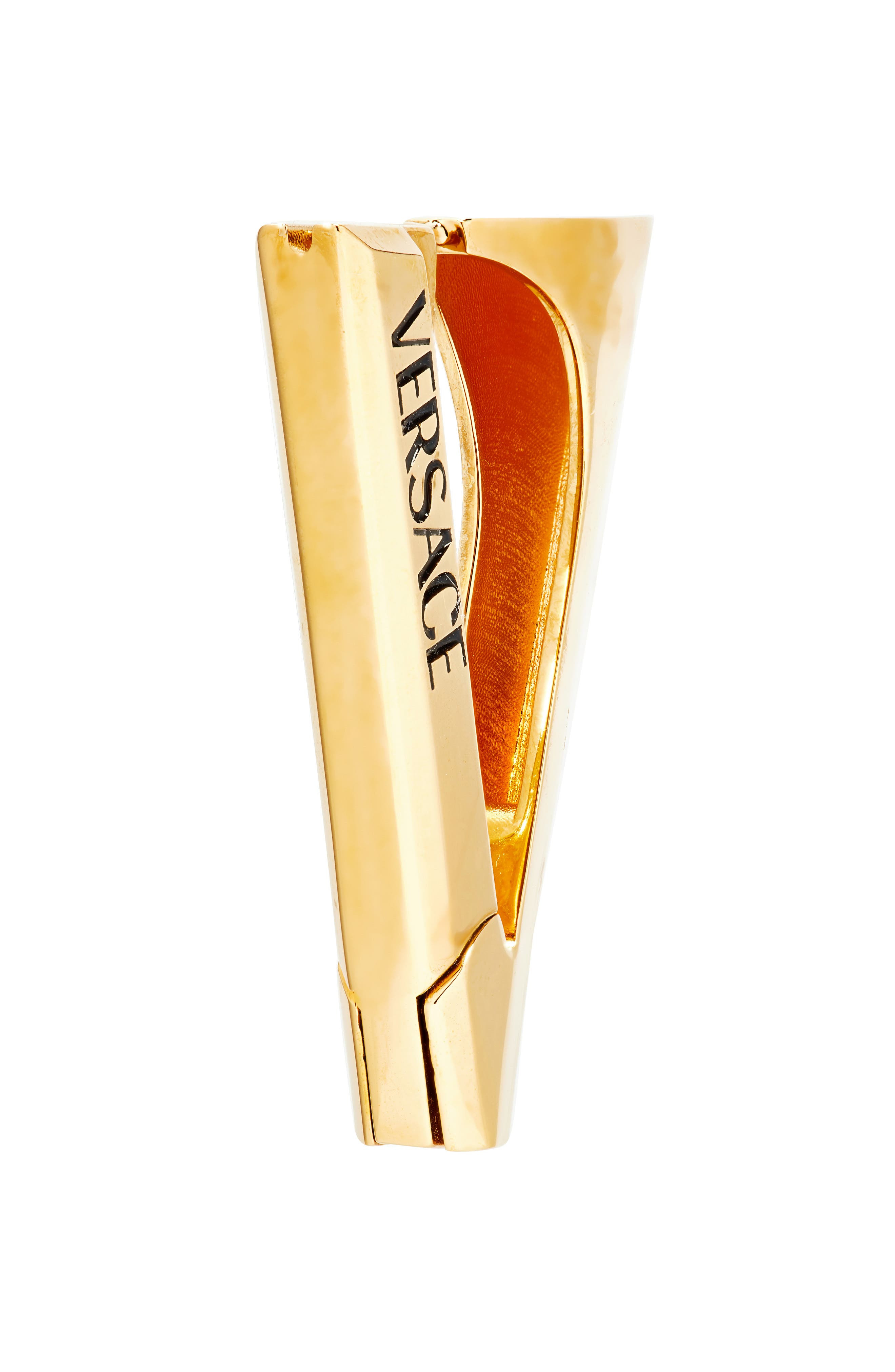 Versace V Drop Earrings in Versace Gold at Nordstrom - 2