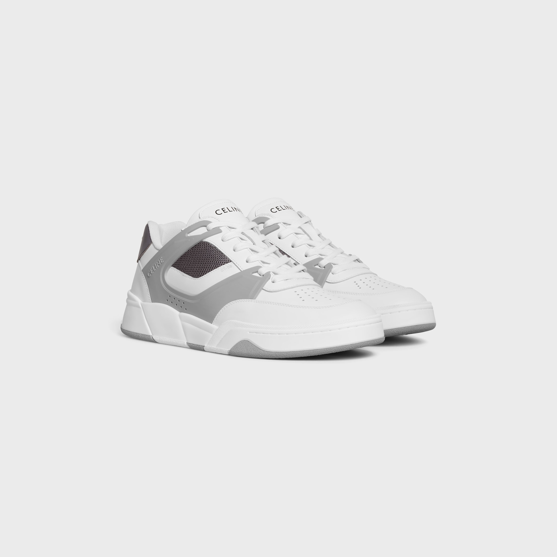 CELINE TRAINER CT-09 LOW LACE-UP SNEAKER in CALFSKIN AND MESH - 2