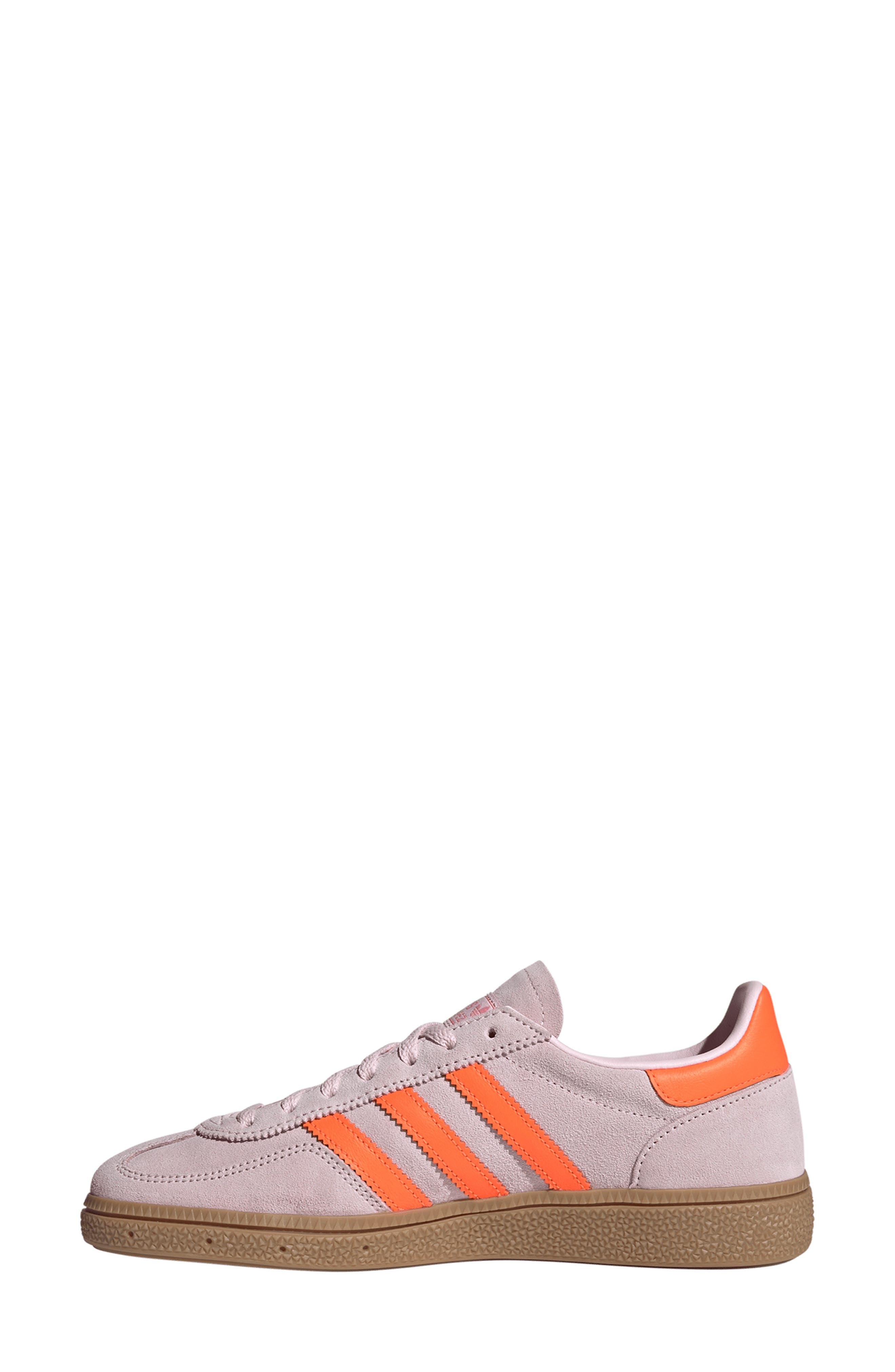 adidas Handball Spezial Sneaker in Clear Pink/Solar Orange/Gum at Nordstrom - 6