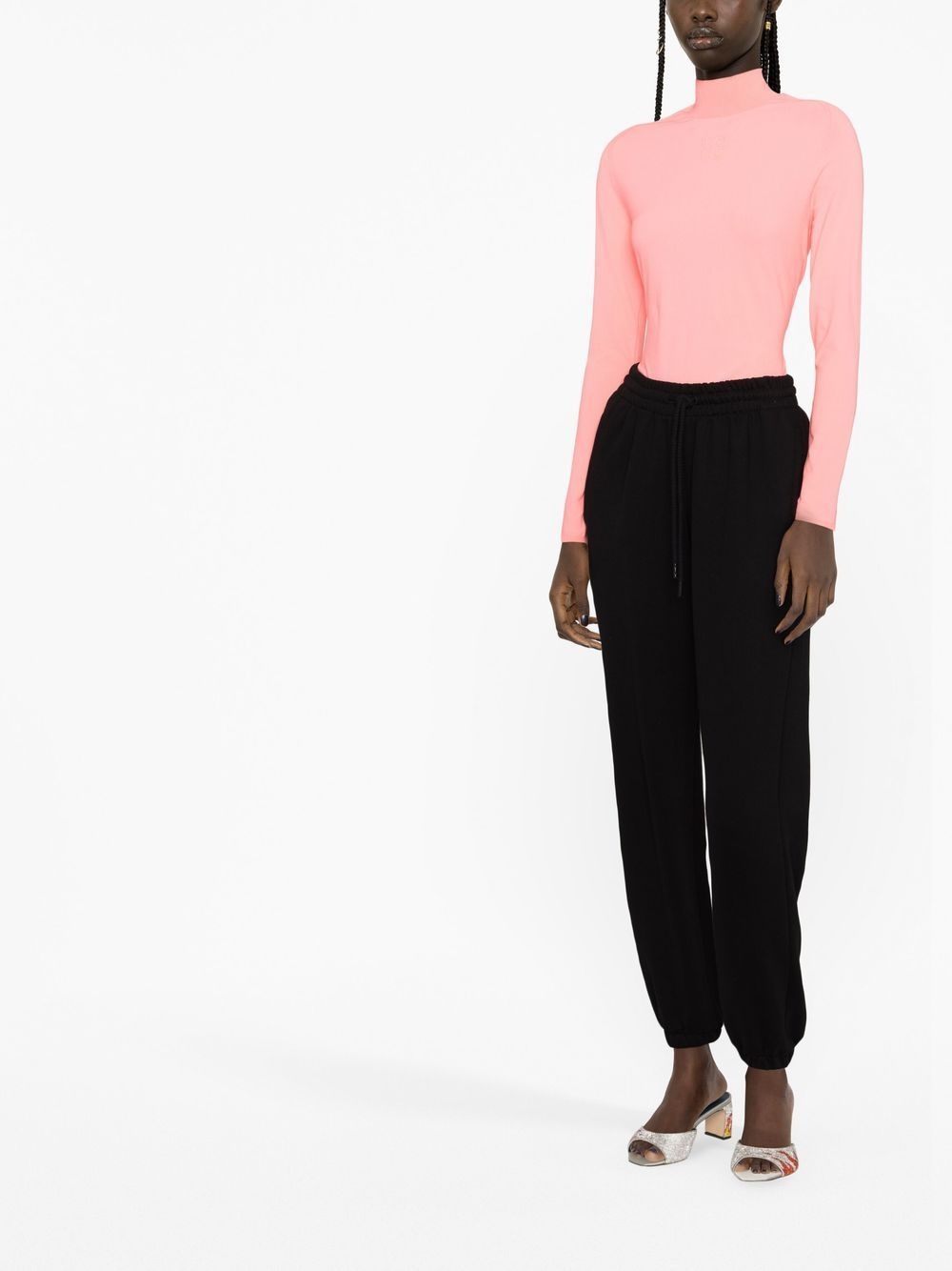roll neck embossed-logo jumper - 3