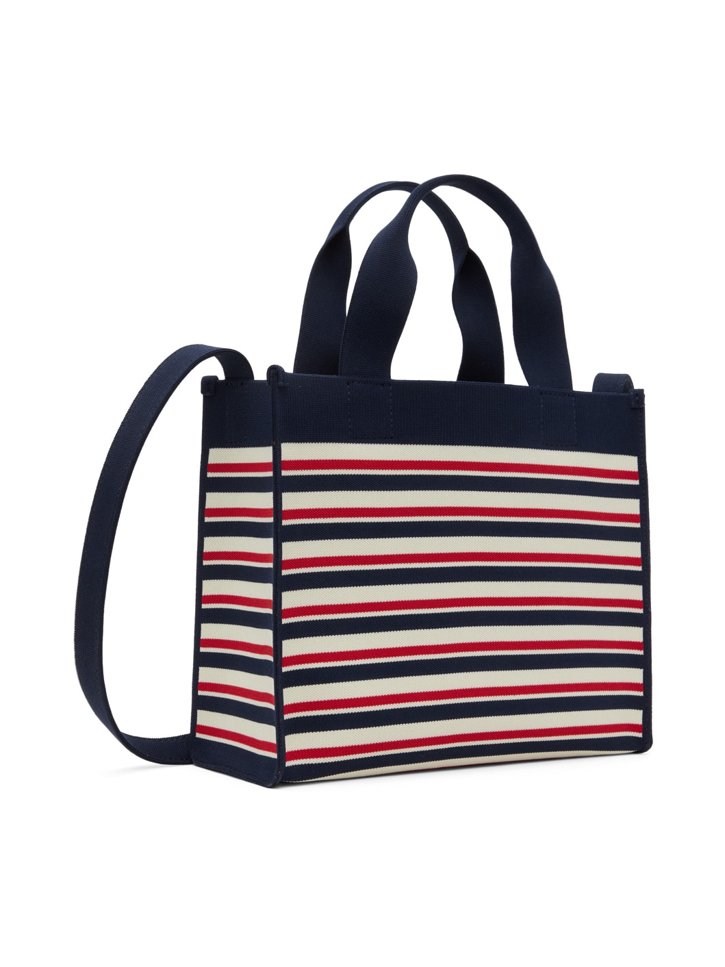 Navy & White Jacquard Shopper Tote - 3