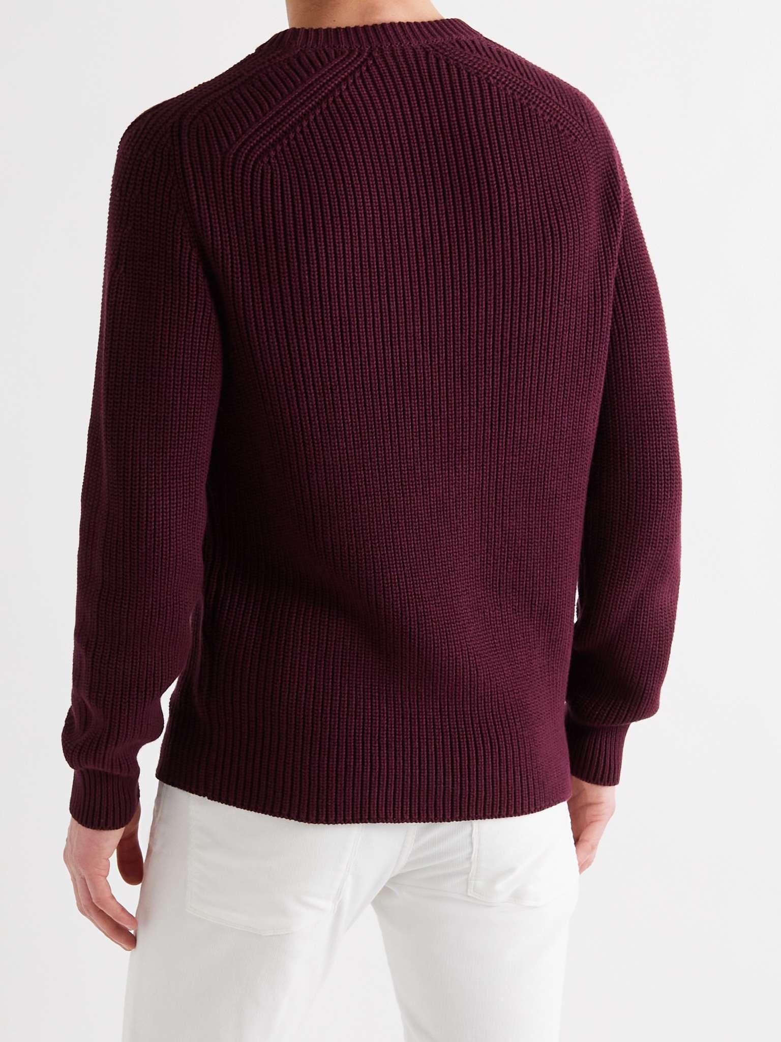 Ribbed Cotton Sweater - 4