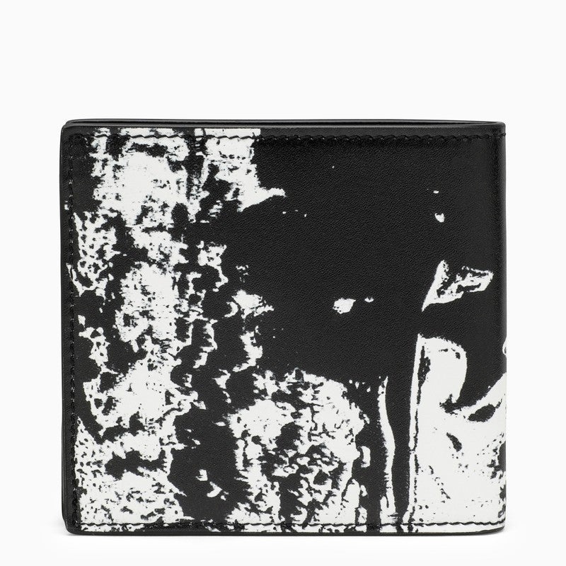 Alexander Mcqueen Black/White Leather Wallet With Logo Men - 3
