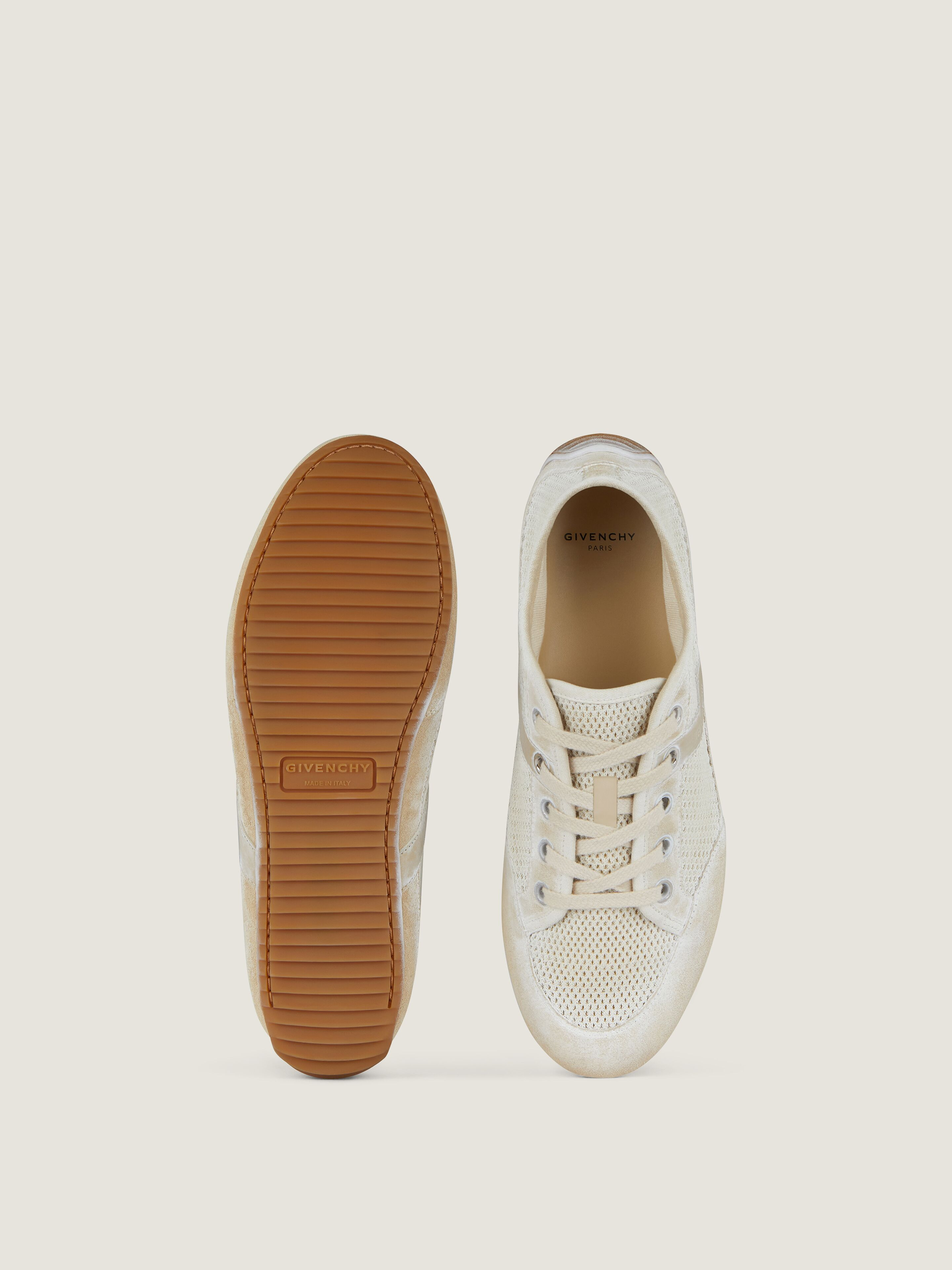 SLIM SNEAKERS IN PAINTED MESH AND SUEDE - 4