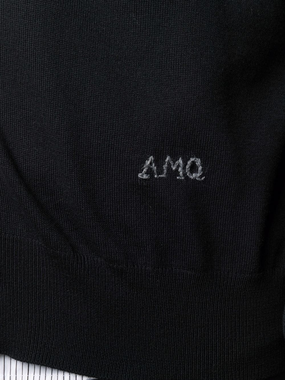 logo embroidered cardigan - 5