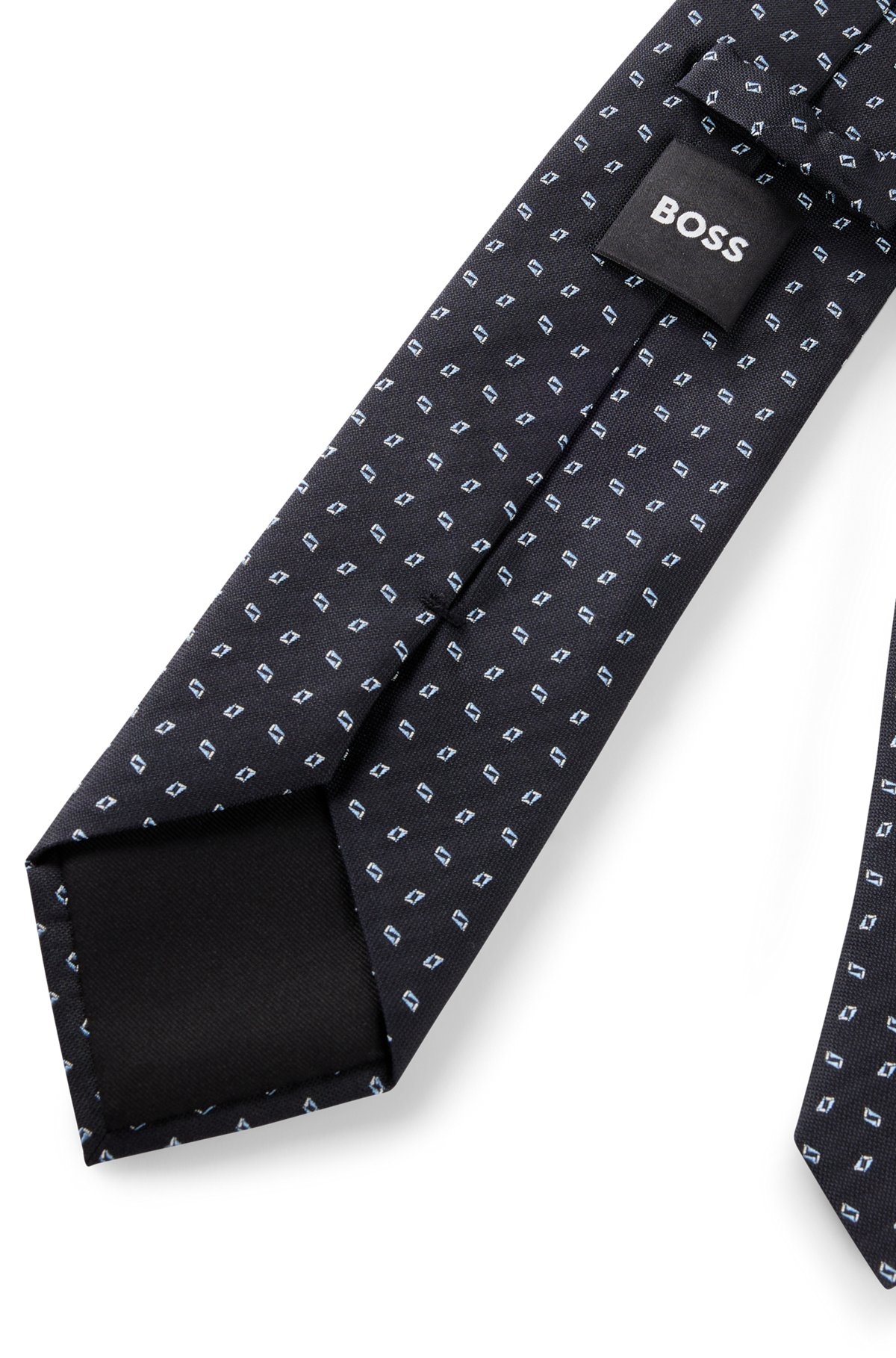 SILK-BLEND TIE WITH JACQUARD PATTERN - 5
