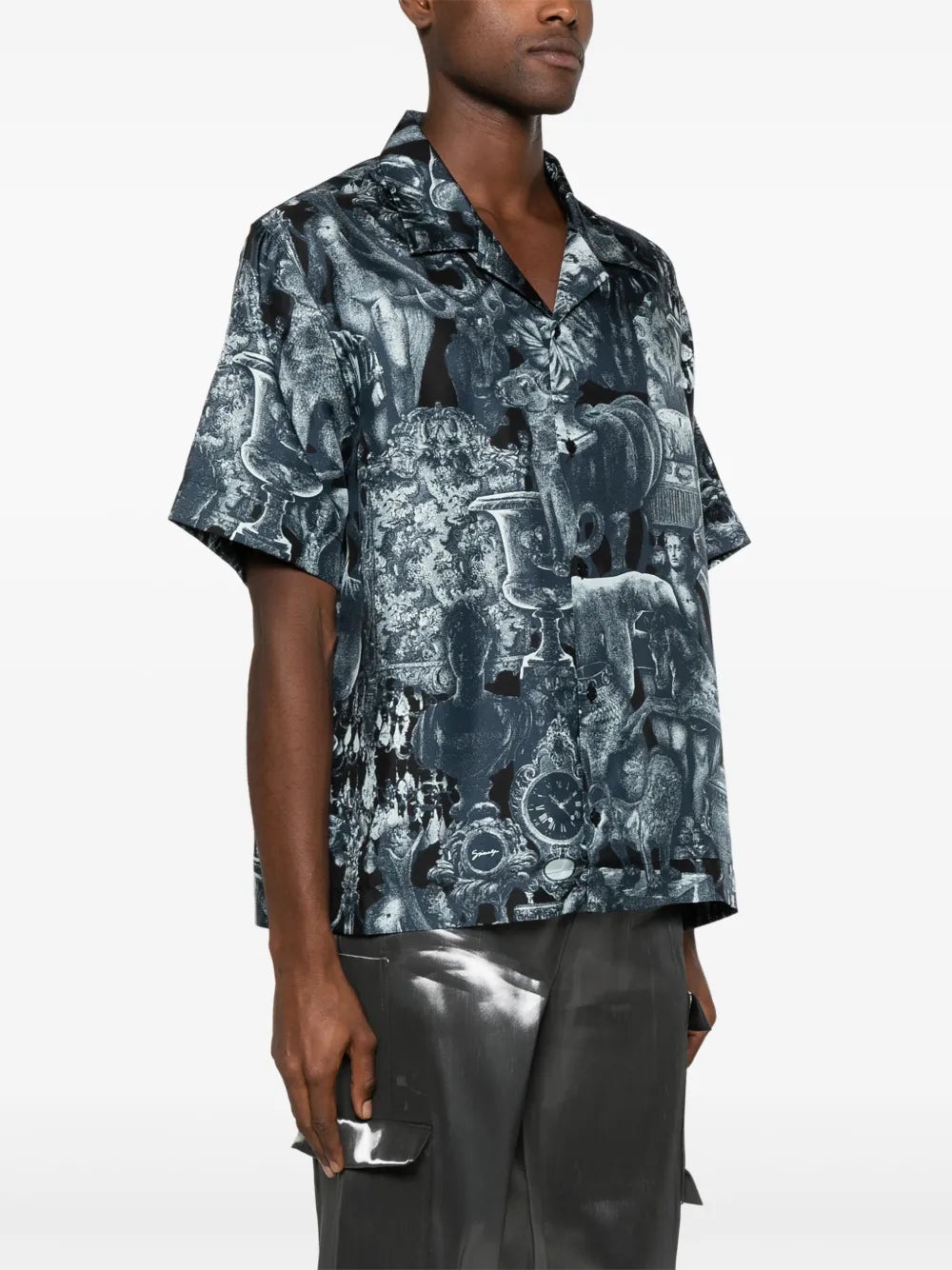 HUBERT OBJECTS-PRINT SILK SHIRT - 3