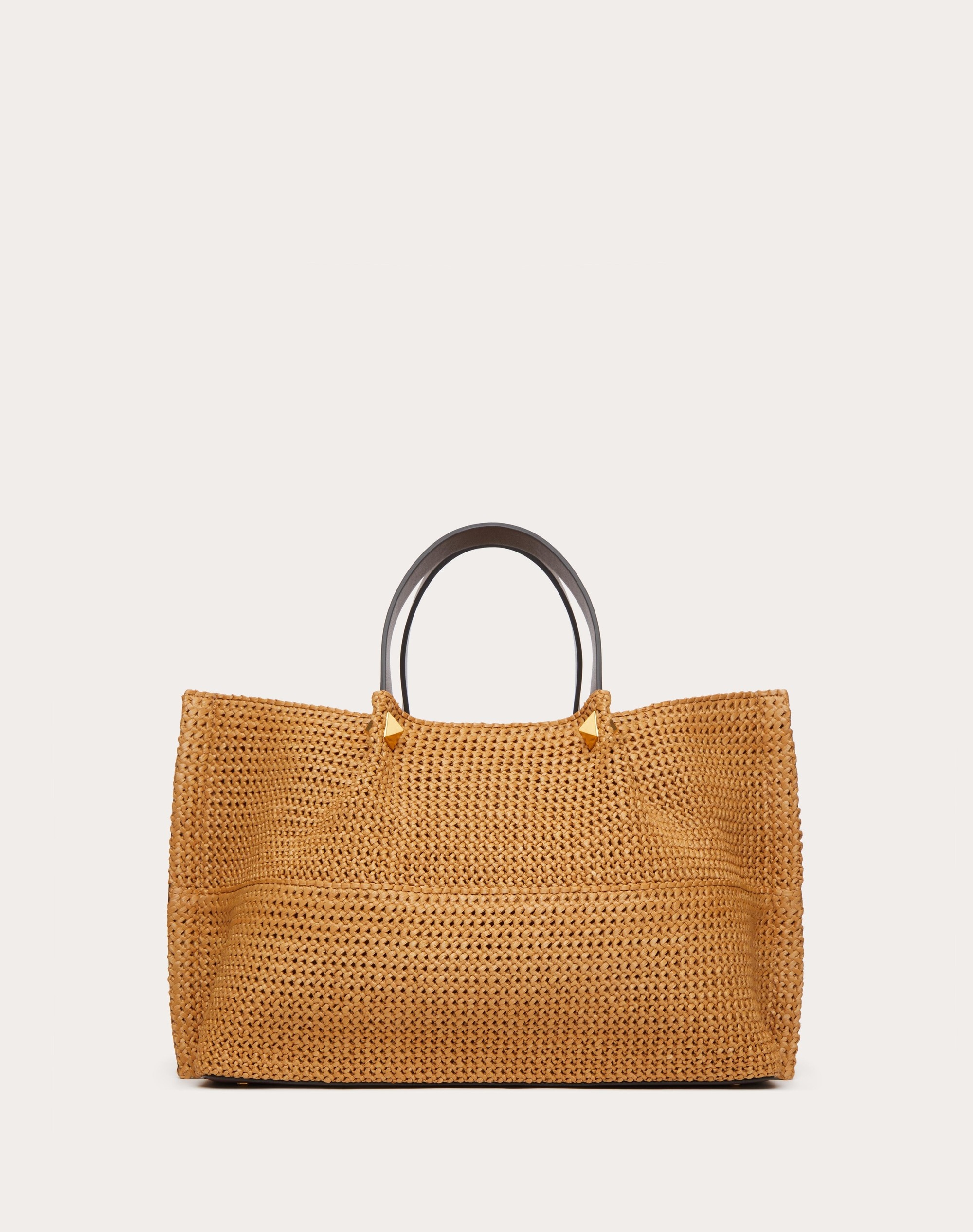 トートバッグ VALENTINO GARAVANI Two-Tone Raffia Medium Shopping Bag Valentino MEDIUM SHOPPING BAG IN SYNTHETIC RAFFIA | REVERSIBLE