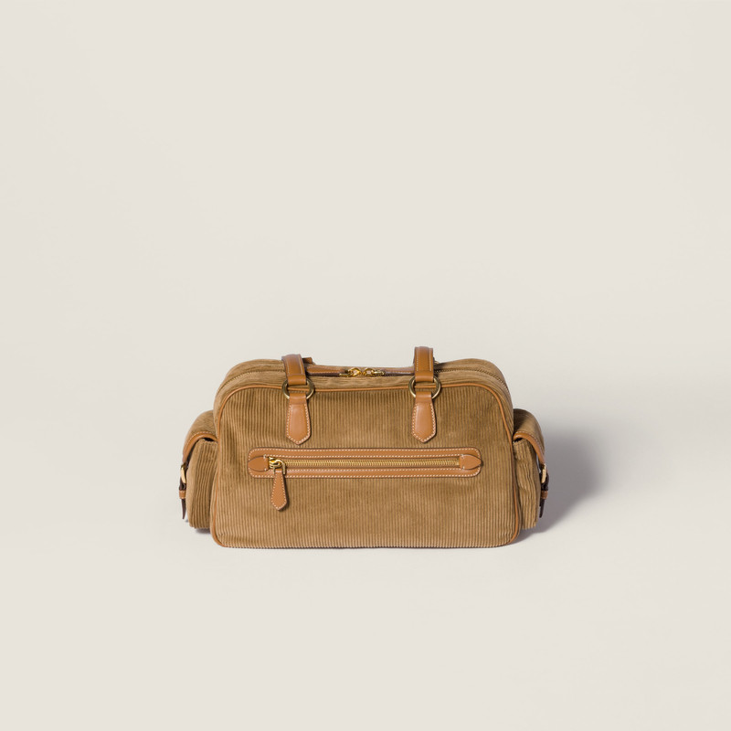 Corduroy Pocket top-handle bag 4