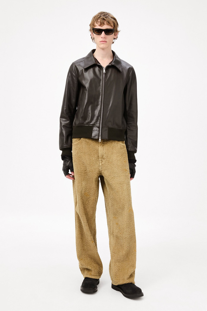 Our Legacy Pharos Bomber Umber Brown Fluid Calfskin outlook