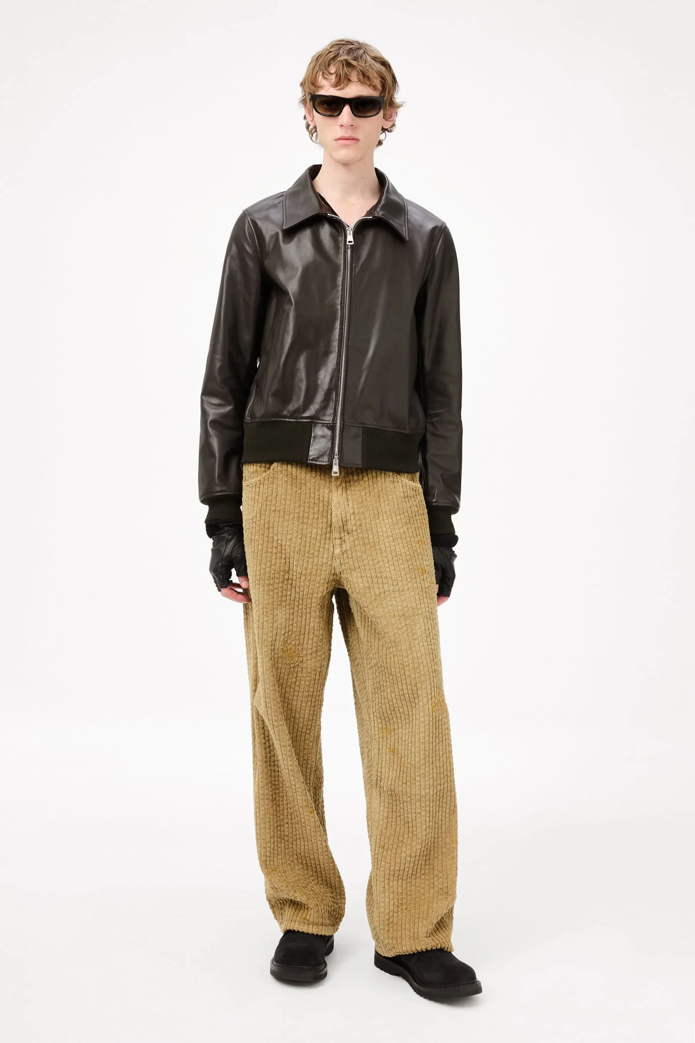 Our Legacy Pharos Bomber Umber Brown Fluid Calfskin - M4259PU