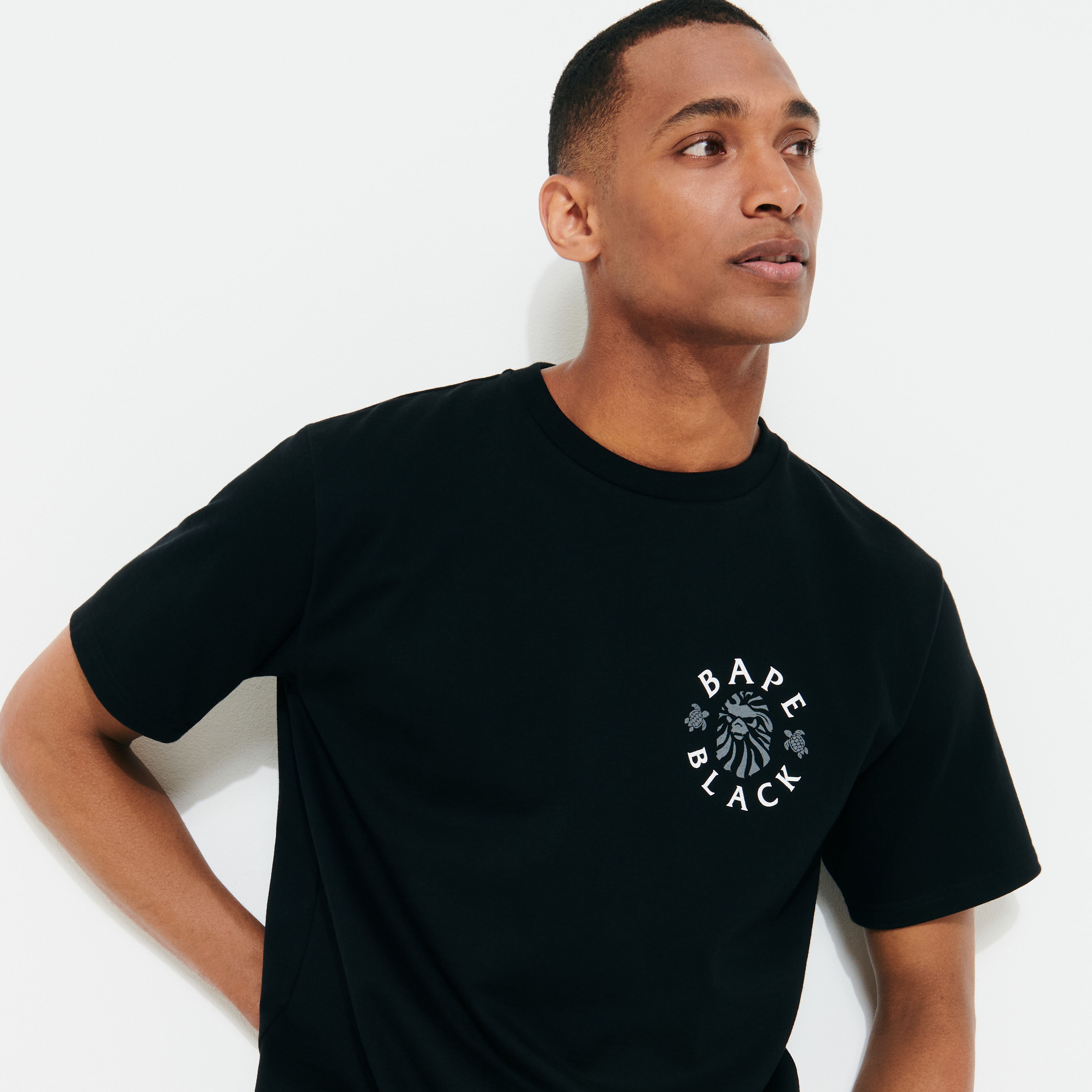 Men T-Shirt Logo Printed - Vilebrequin x BAPE® BLACK - 8