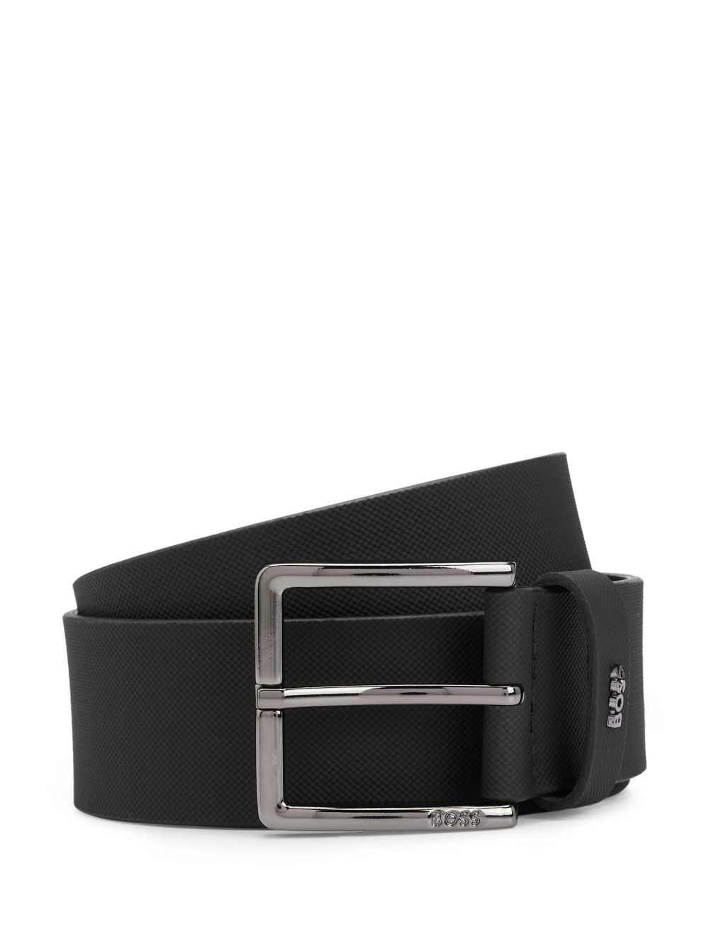 logo-lettering leather belt - 1