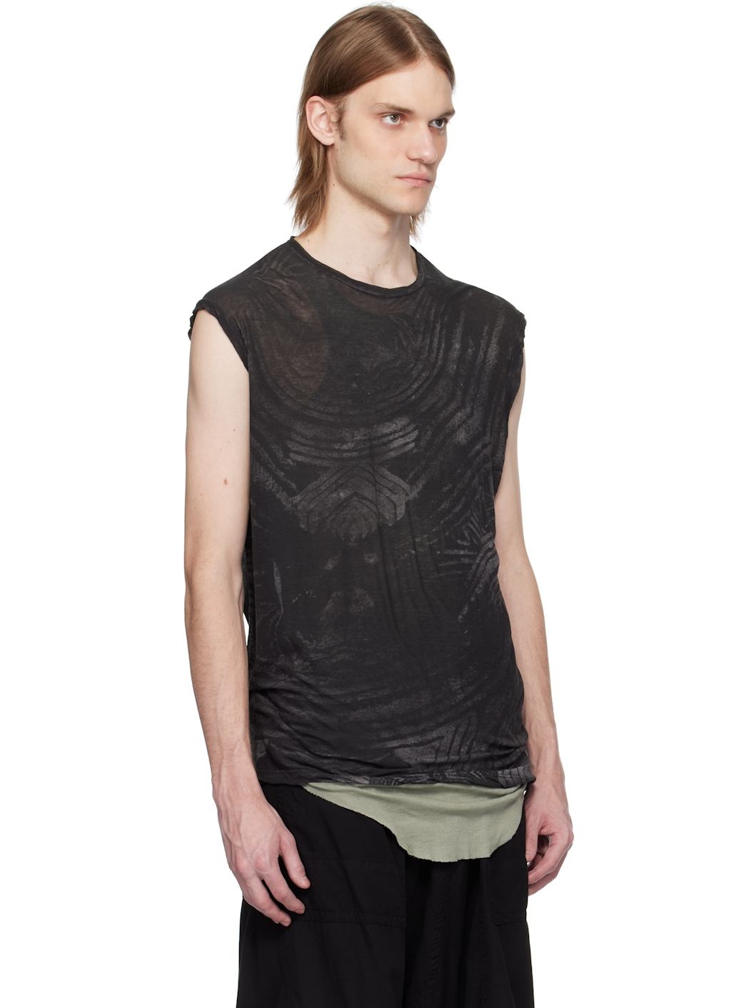 Black Coilmon Sleeveless Tank Top - 2
