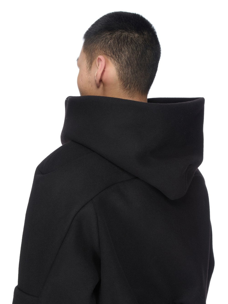 Black Concordians Cropped Hooded Flight Bomber Jacket 5