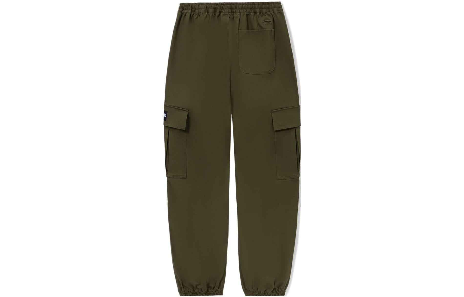 Li-Ning Skateboarding Cargo Joggers Pants 'Olive Green' AKXS085-3 - 2