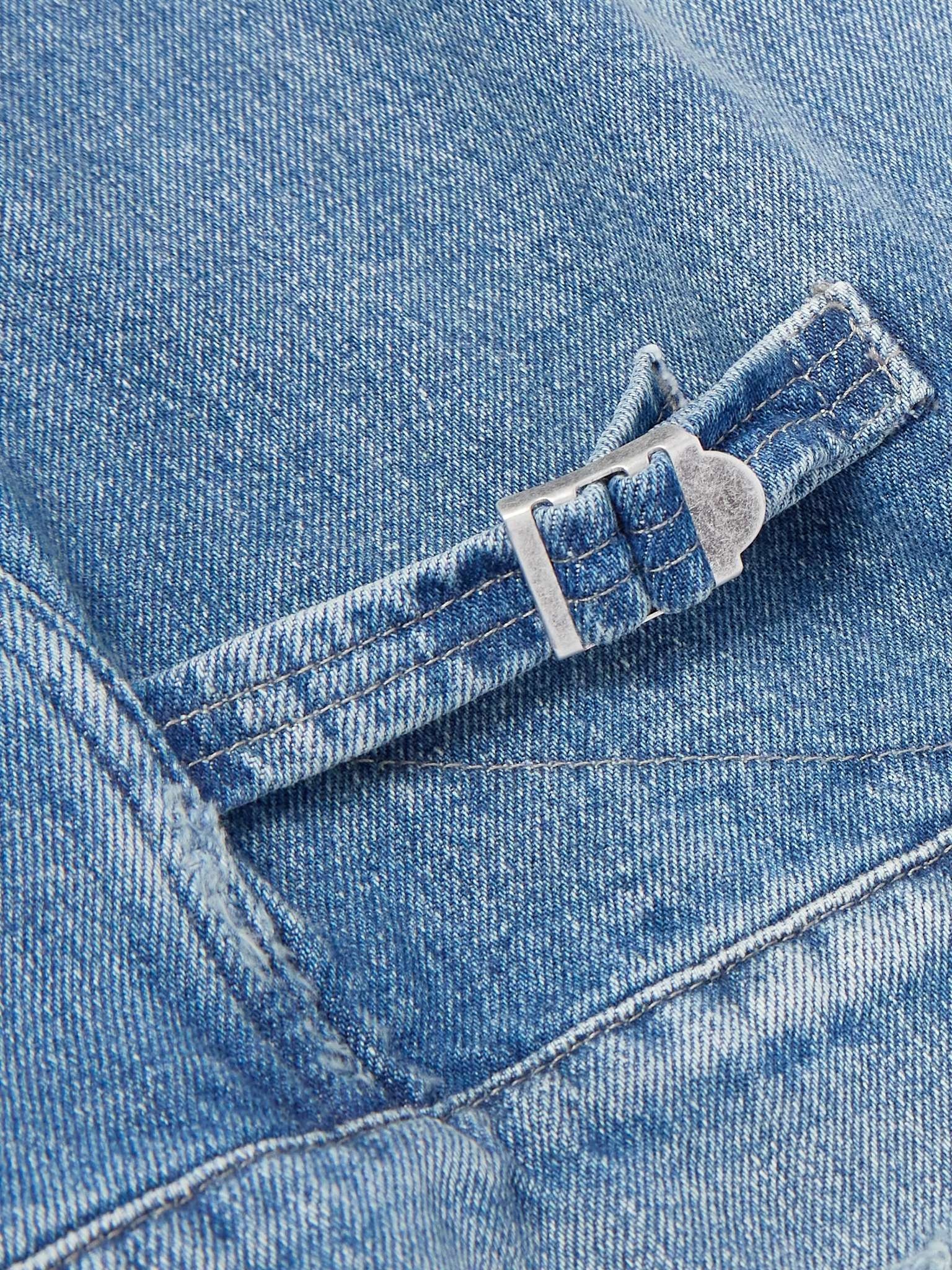 Distressed Corduroy-Trimmed Denim Jacket - 6