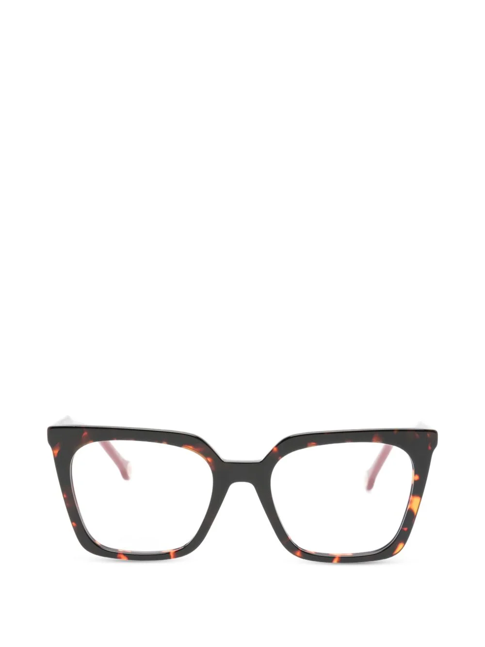 square-frame clip-on glasses - 1