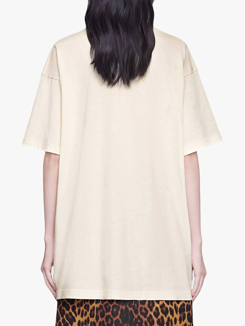 Oversize cotton T-shirt with  appliqué - 4