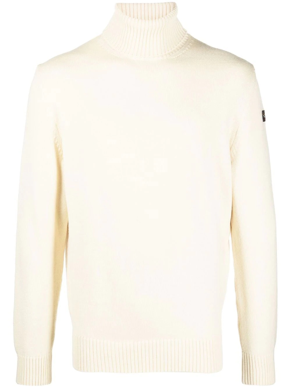 logo-patch roll neck jumper - 1