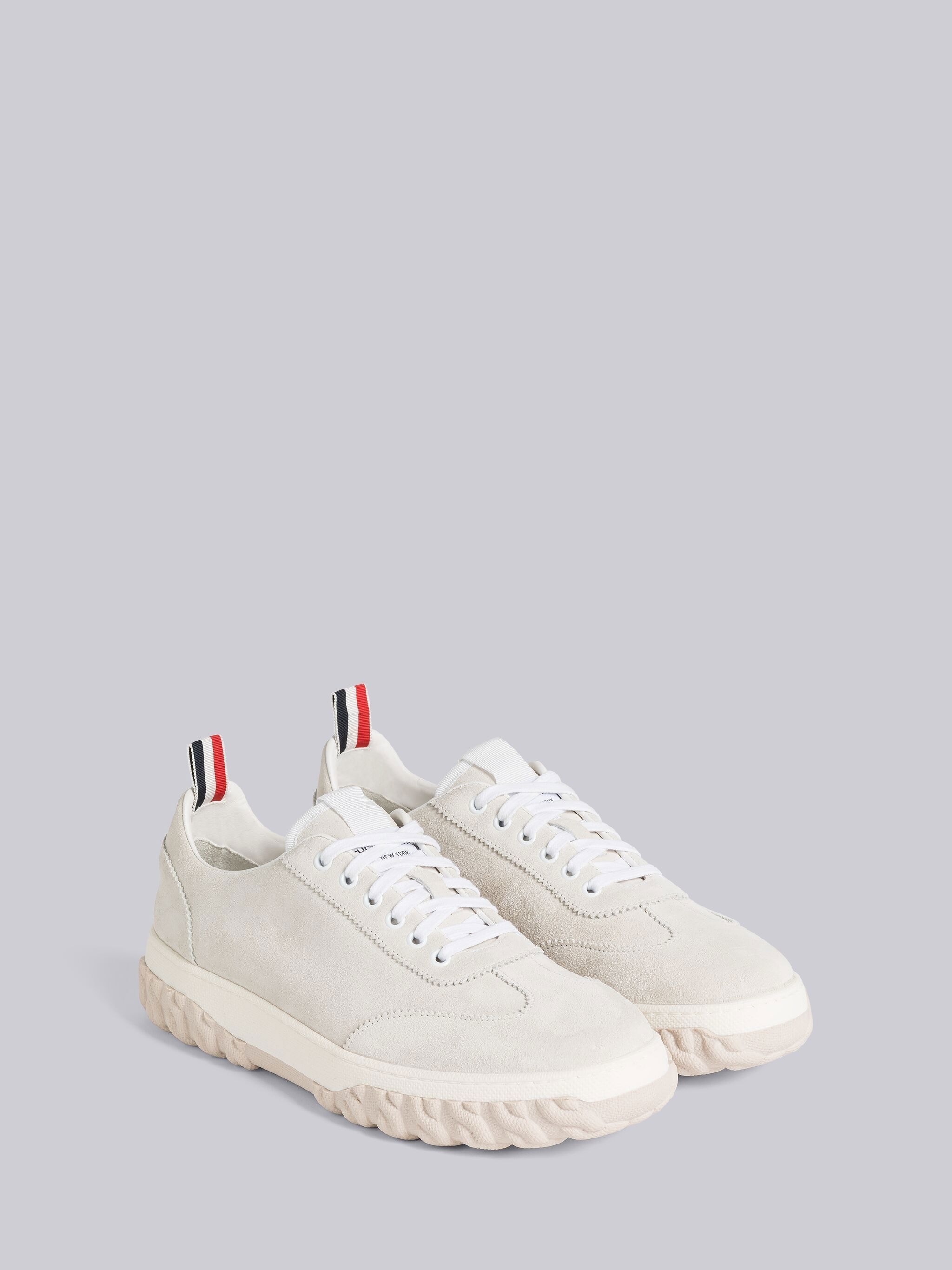 CALF SUEDE CABLE KNIT SOLE FIELD SHOE - 3