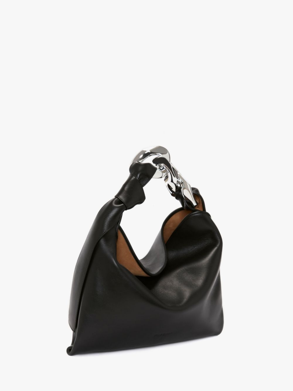 SMALL CHAIN HOBO - LEATHER SHOULDER BAG - 2