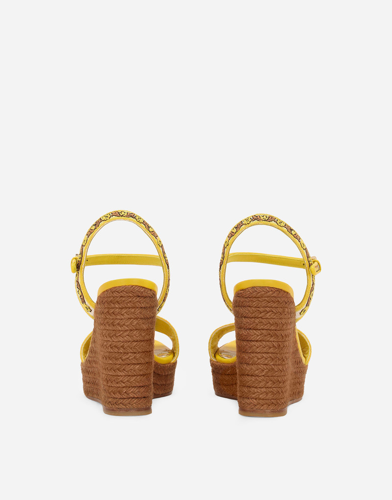 Dolce & Gabbana Wedge sandals with majolica embroidery outlook