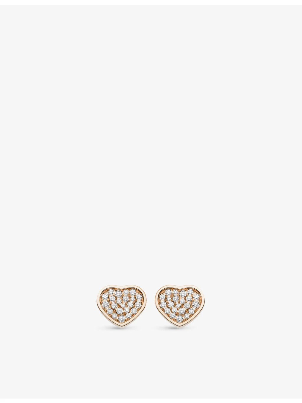 Happy Hearts 18ct rose-gold and 0.8ct diamond earrings - 1