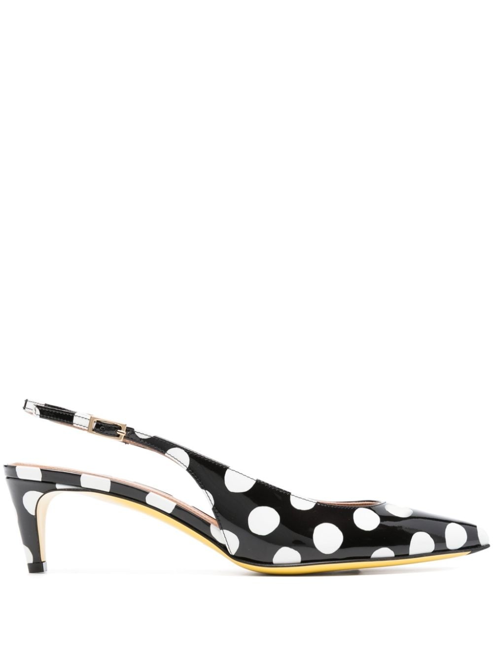 55mm polka dot slingback pumps - 1