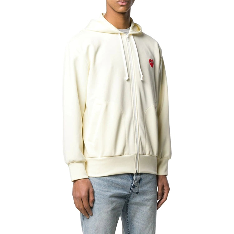 (WMNS) COMME des GARCONS PLAY Zip Hooded Jacket 'Yellow' AZ-T171-051-3 - 3
