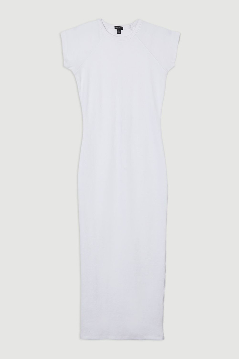 Compact Jersey Rib Cap Sleeve Maxi Dress 1