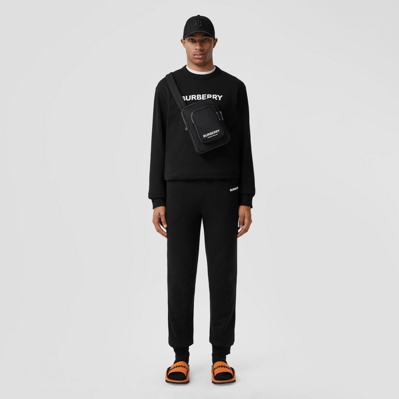 Burberry Logo Print Cotton Jogging Pants outlook